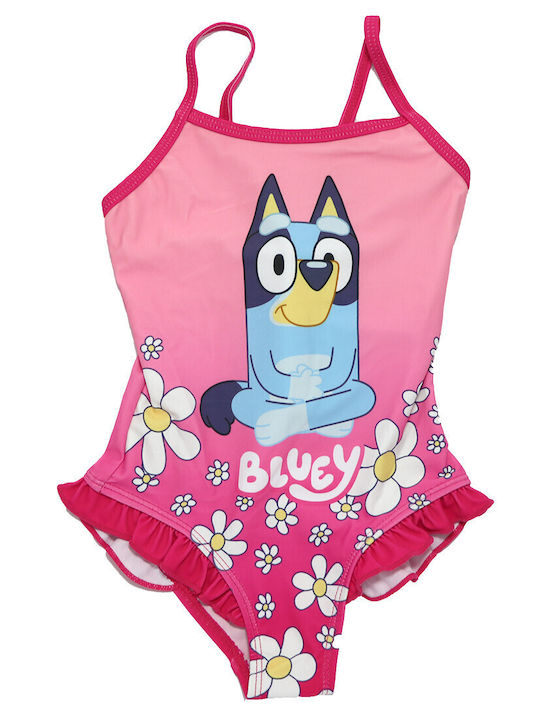 Bluey Детски Костюм За Баня Една Част Фуксия