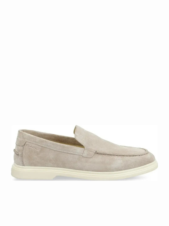 Gant Boery Δερμάτινα Ανδρικά Loafers σε Μπεζ Χρώμα