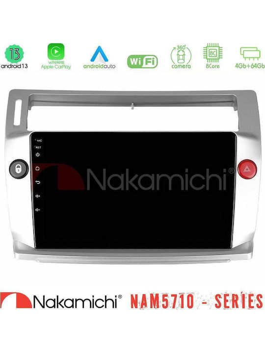 Nakamichi Car Audio System for Citroen C4 2004-2010 Bluetooth USB WiFi GPS Apple CarPlay Android Auto with 9" Touch Screen