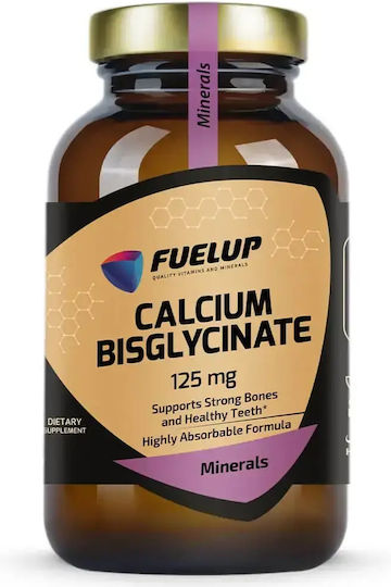 Fuel Up Калций Бисглицинат 125mg 120 Растителни Капсули 4 Капсули