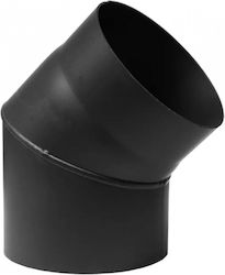 Tub De Fum Colțar 45° Parkanex Oțel Negru Ø130 Grosime 2mm