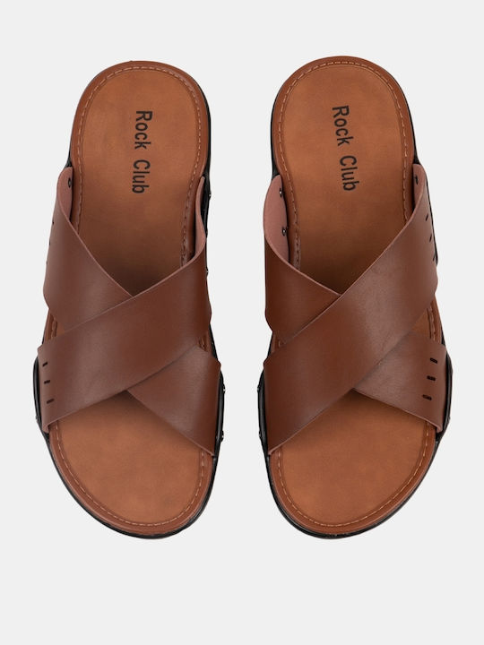 Rock Club Men's Sandals in Brown Colour