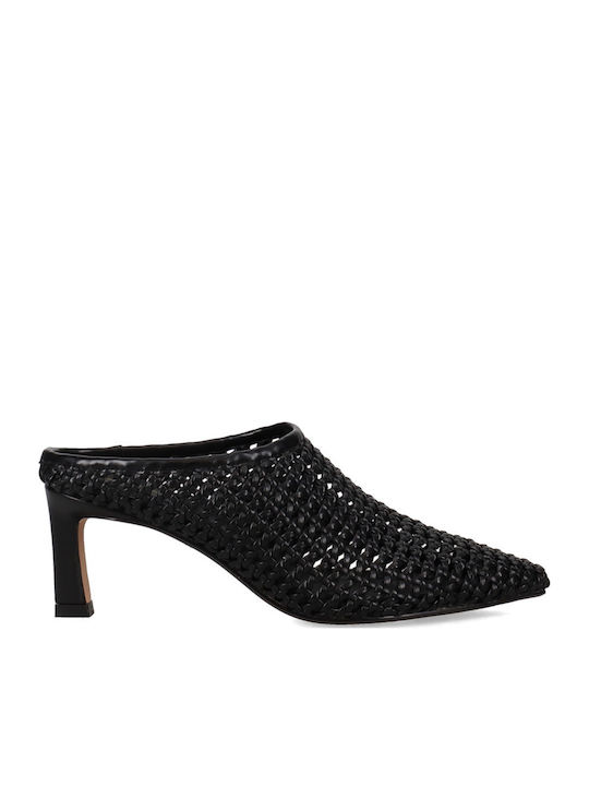 Migato Mules με Τακούνι σε Μαύρο Χρώμα