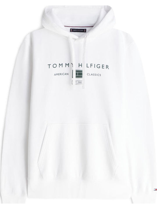 Tommy Hilfiger Φούτερ με Κουκούλα Άσπρο