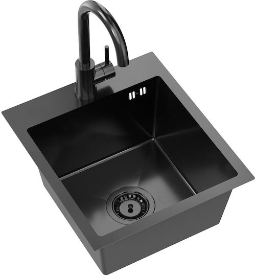 MYQ Ένθετος Inox με Μπαταρία Μ45xΠ40cm Μαύρος MYQ Ένθετος Inox με Μπαταρία Μ45xΠ40cm Μαύρος