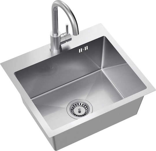 MYQ Ένθετος Inox με Μπαταρία Μ45xΠ50cm Γκρι MYQ Ένθετος Inox με Μπαταρία Μ45xΠ50cm Γκρι
