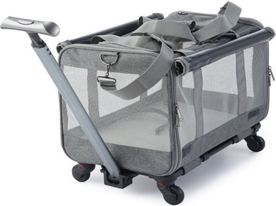 Denik Pets Trolley for Dog Cat Carrying Gray L47xW35xH30cm