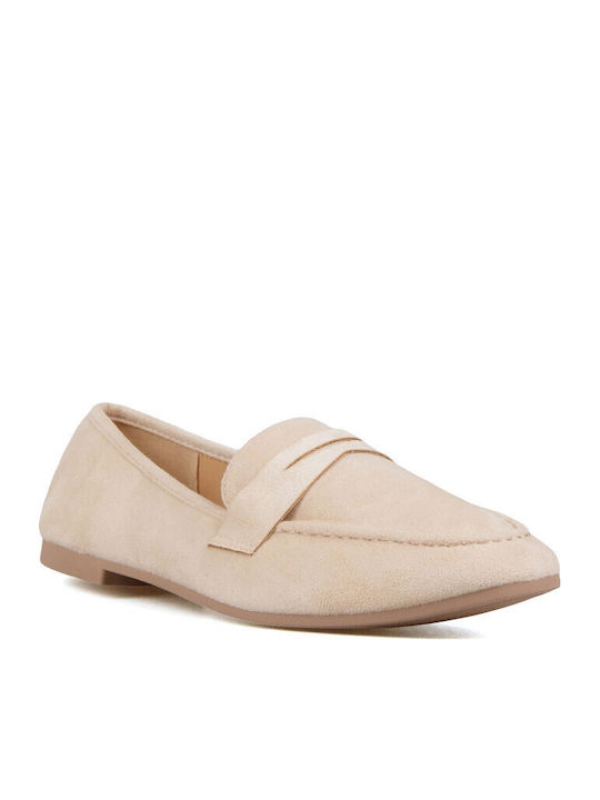 Women's Loafers In Beige Colour
