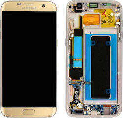 Samsung Οθόνη με Πλαίσιο για Samsung Galaxy S7 Edge (Χρυσό)