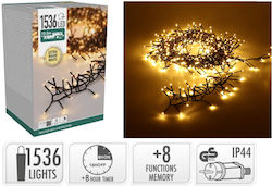 1536 LED Lights 19.9m Warm White String Christmas Lights