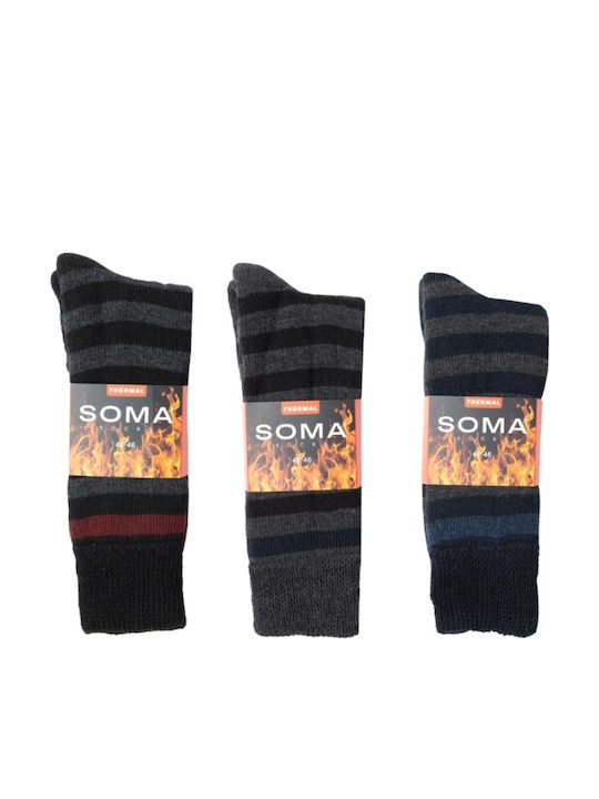 Soma Socks Șosete Bărbătești cu Model Multicolor Închis 3Pack