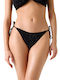 Bikinihosen mit Schnürung Schwarz