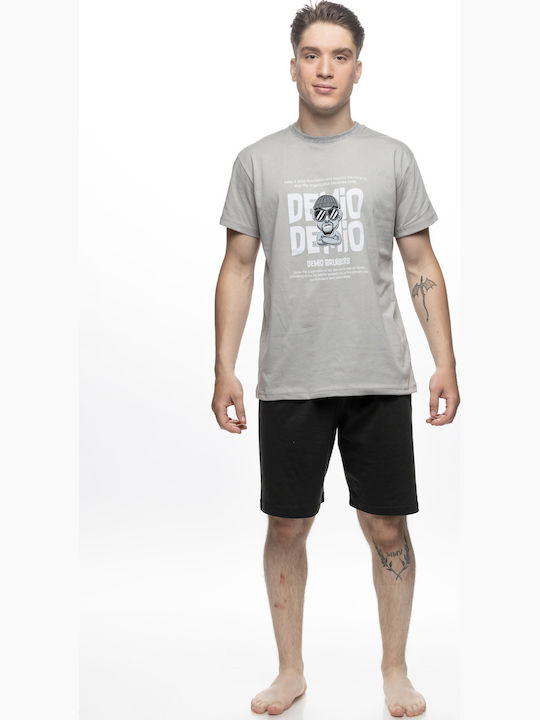 Galaxy Summer Men's Pyjama Grey/Black