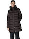 Women's Puffer Jacket Waterproof for Winter Brown/Black