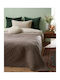 Single Coverlet Brown And Beige 160x220cm