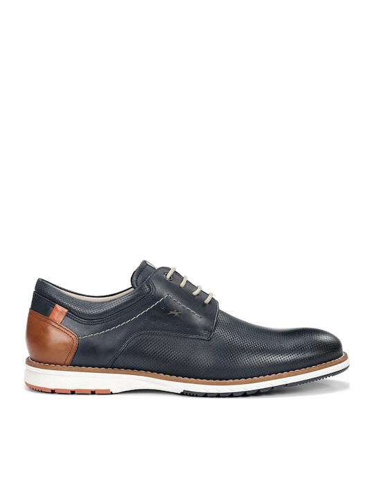Fluchos Leather Men's Casual Blue Shoes