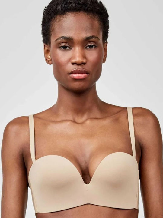 Sticker Push Up Beige Bra