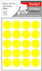 Tanex 100pcs Adhesive Labels Round Yellow Colour 25mm