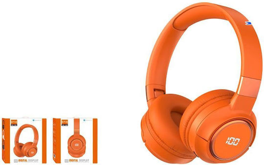 L300 Kabellose / Verkabelte Über Ohr Kopfhörer mit Tischuhr mit 4 Stunden Wiedergabezeit Orange