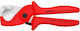 Cutter Profesional Țevi Furtunuri Knipex 90 20 185 185 Mm Tăiere Precisă Țevi din Plastic Mânere Ranforzate Original Germania
