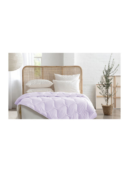 Carmel Carmel Wollene Steppdecke Einzel 150x200cm Rosa 80 GSM