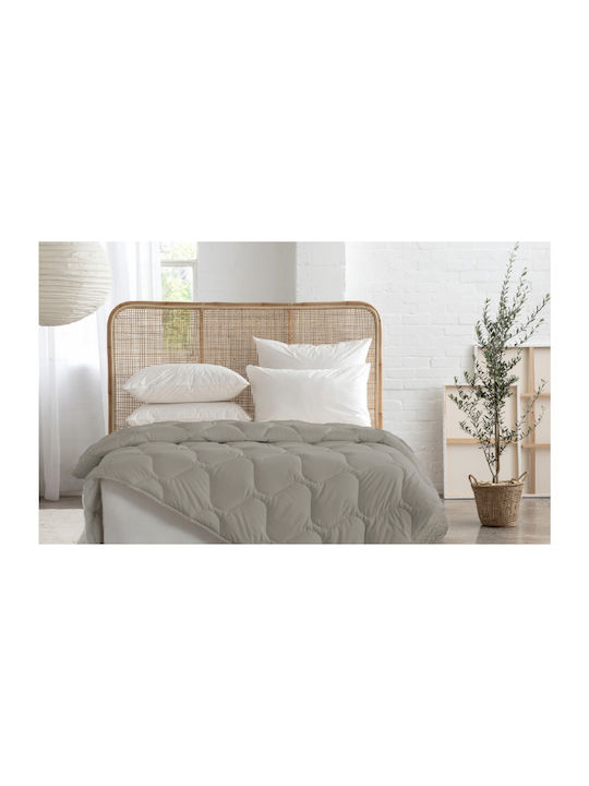 Carmel Carmel Wollene Steppdecke Einzel 150x200cm Grau 80 GSM