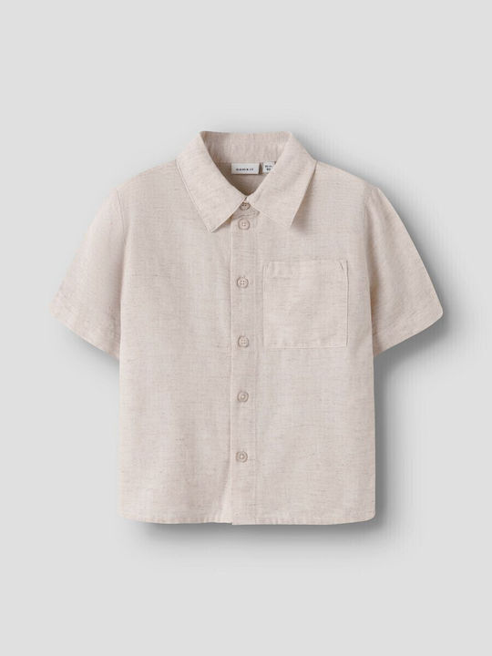 Name It Kids Short-Sleeved Beige Shirt
