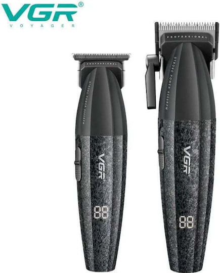 Professional Rechargeable Hair Clipper Kit Black GET-VGR-V-640-S2 2pcs