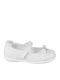 Kids Ballerinas with Hoop & Loop Closure White