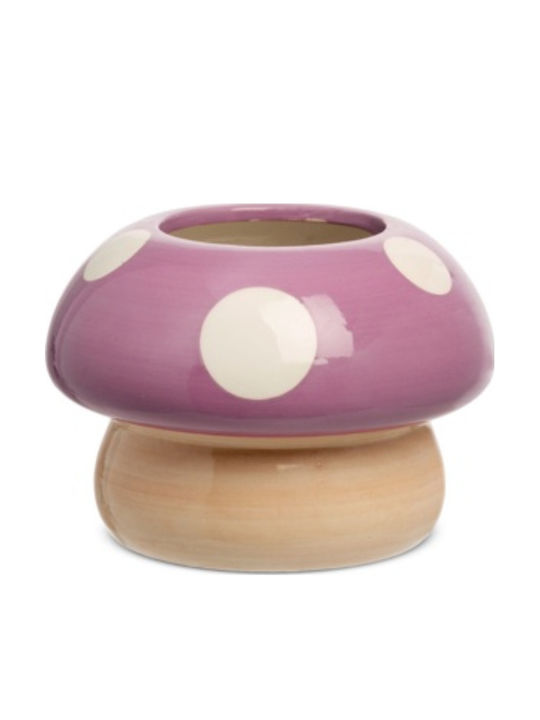 Likò Italia Ceramic White Plant Pot with Stand 14x14x10cm