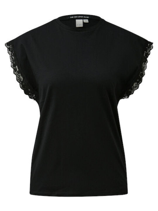 Women's Blouse Short Sleeve Black