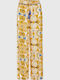 Women's Pantaloons with Elastic Floral Yellow FBL013-104-02-Curry-Powder
