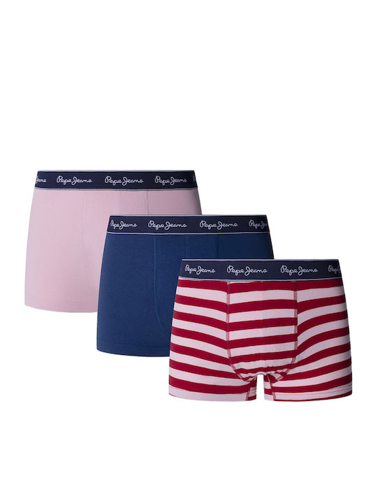 Pepe Jeans Ανδρικά Μποξεράκια Royal Red 3Pack
