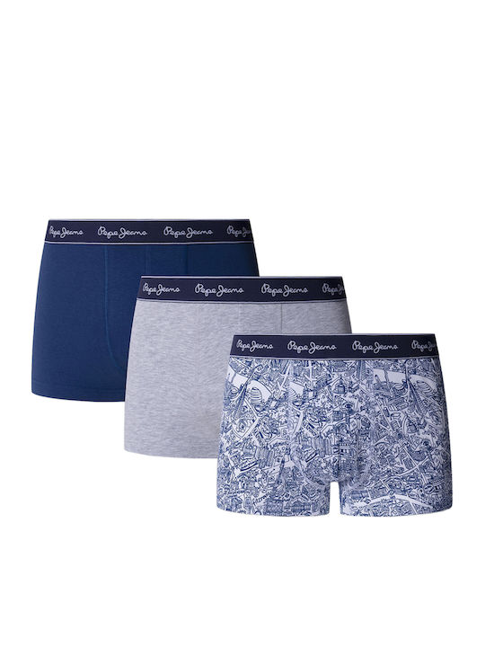 Herren Boxershorts Regal Blau 3er Pack