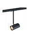 Italux Single Spot with E27 Lamp Adapter in Black Colour