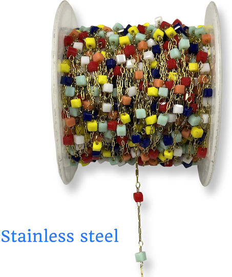 Steel Chain Rosary Beads 3*3mm