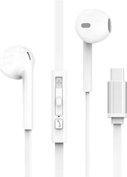 Vidvie In-ear Handsfree Ακουστικά με Βύσμα USB-C Λευκό Vidvie In-ear Handsfree Ακουστικά με Βύσμα USB-C Λευκό