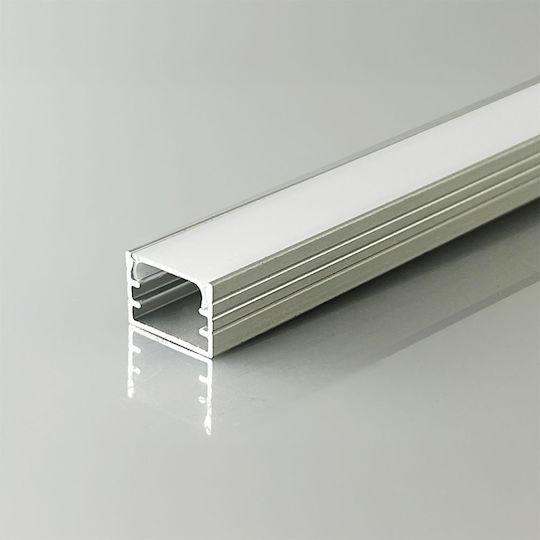 Profil de Aluminiu Led Benzi Acoperire Opal 2m V-tac 15x10mm 24296vt
