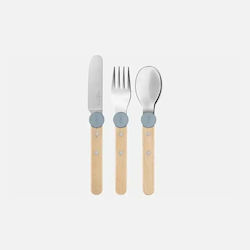 Σετ Κουτάλι Μαχαίρι Πιρούνι Le Petit Gourmet Blue Opinel
