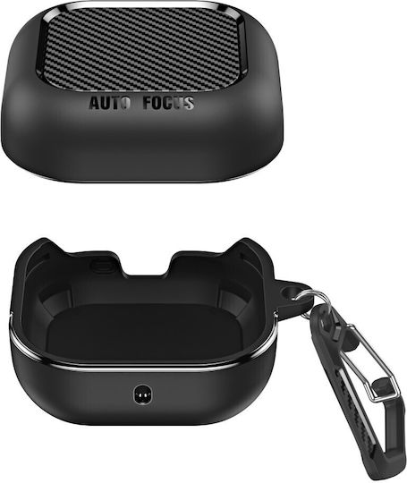 Silicone Case with Hook in Black for Samsung Galaxy Buds 4 / 4 Pro