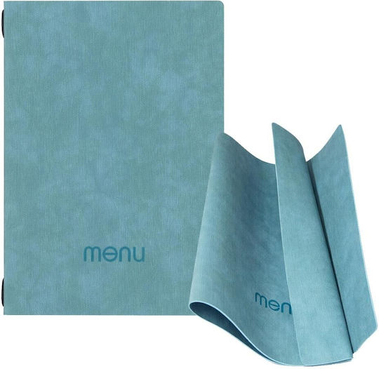 Next Menü-Halter Leder in Hellblau Farbe 22,5x32 cm Ecoleather