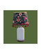 Oxygen Glass Table Lamp for E27 Fitting with Shade and Yellow Base