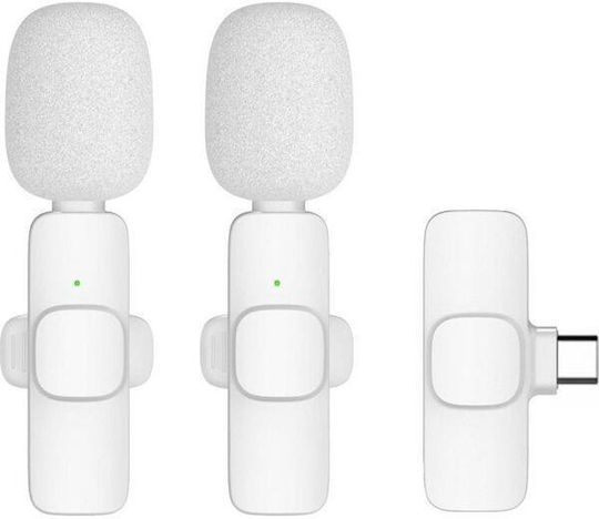 NetOne Lavalier K1 Wireless Dynamic Lapel Microphone Set Clip On for Mobile