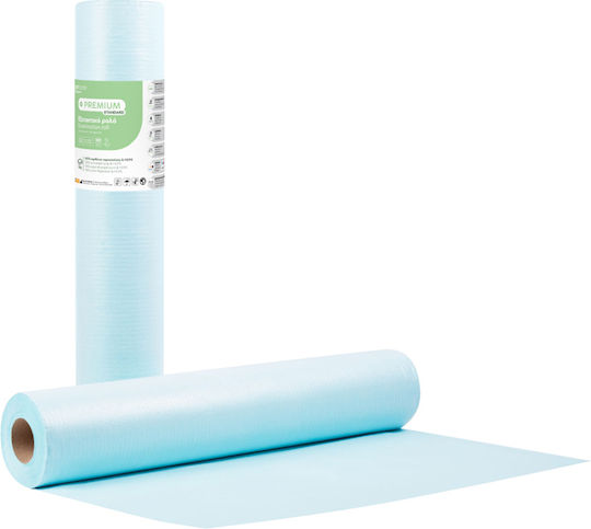 Premium Standard Examination Table Roll Plastic + Paper Light Blue 50cm X 40m 1 Piece 108.023.sbm40