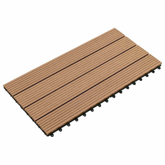 vidaXL Tile for Garden Flooring from WPC 60x30cm 6 Pieces