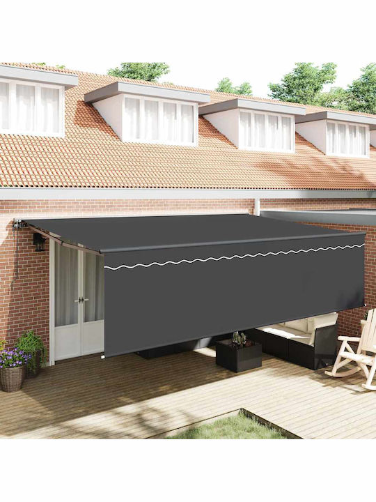 vidaXL Τέντα Βεράντας Γκρι 5x3m