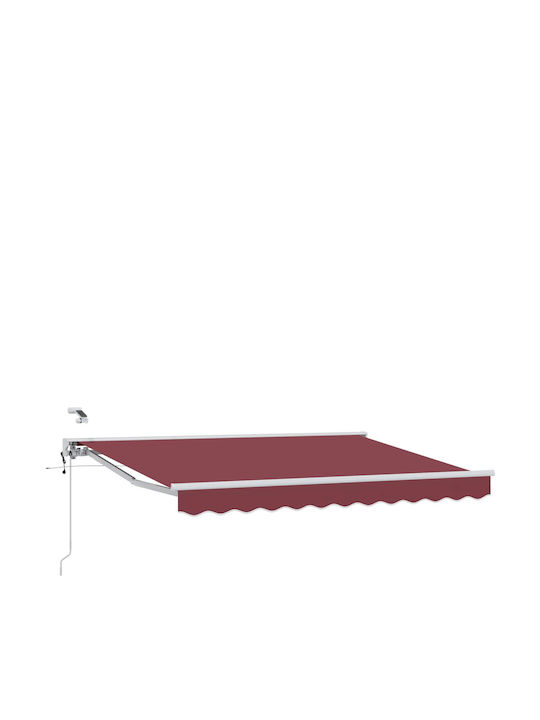 vidaXL Cort Terasă Burgundy 3x2.5m