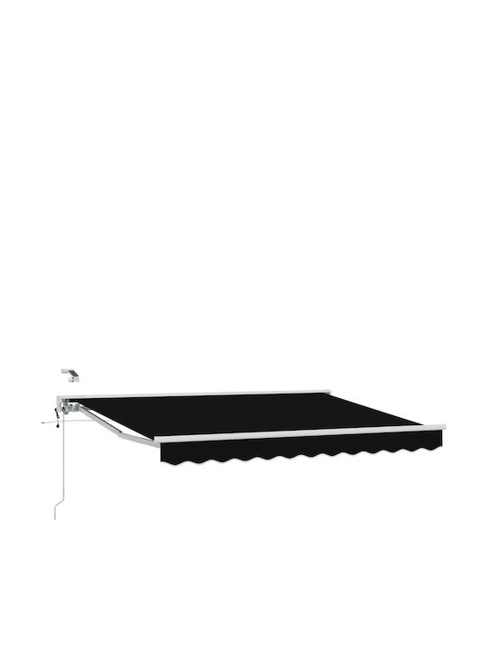 vidaXL Cort Terasă Negru 3x2.5m