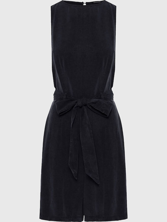 Women's Sleeveless One-piece Shorts Black