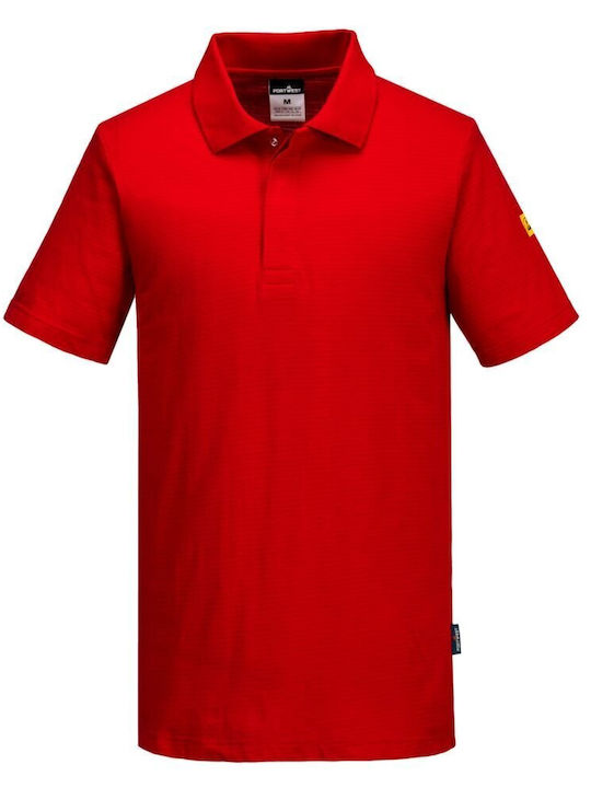 Portwest Men's Work Shirt Polo Red